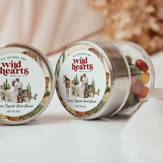 Boho Western Desert | BRAUTPARTY Runder Aufkleber