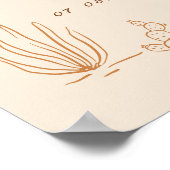 Boho Western Favorite People Wedding Chart Poster (Ecke)