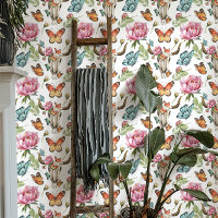 Boho Western Floral Kuh Skull Schmetterlinge