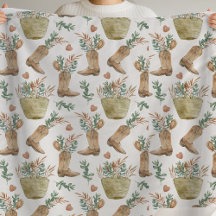 Boho Western Floral Sherpa Blanket