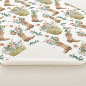 Boho Western Floral Sherpa Blanket Sherpadecke (3/4)