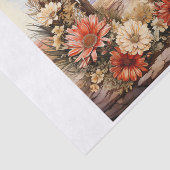 Boho Western Floral Wreath Bouquet für Decoupage Seidenpapier (Ausschnitt)