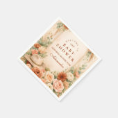 Boho-Western-Florales Babyshower Serviette (Ecke)