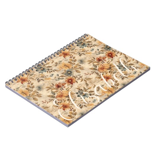 Boho Western Florals Rustic Cowgirl Grunge Notizblock (Linke Seite)