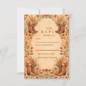 Boho-Western-Gartenhochzeit RSVP Karte (Vorderseite)