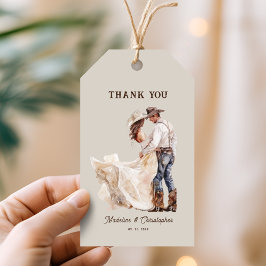 Boho Western Ranch Wedding Geschenkanhänger