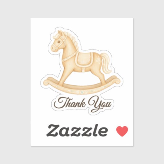 Boho Western Rocking Horse Vinyl Decal Sticker (Blatt)
