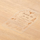 Boho Western Saddle up Cowboy Brautparty Acryleinladungen (Ablage )