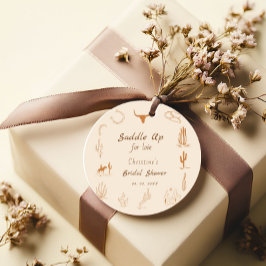 Boho Western Saddle up Cowboy Brautparty Geschenkanhänger