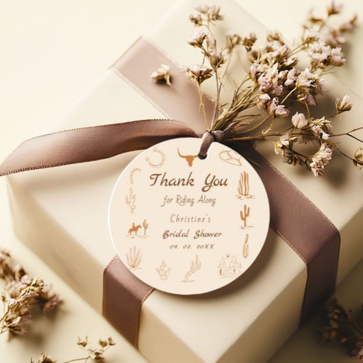 Boho Western Saddle up Cowboy Brautparty Geschenkanhänger