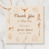 Boho Western Saddle up Cowboy Brautparty Geschenkanhänger (Vorderseite)