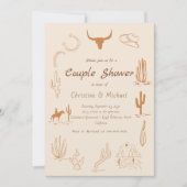 Boho Western Saddle up Cowboy Brautparty Invita Einladung (Vorderseite)