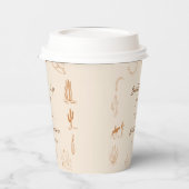 Boho Western Saddle up Cowboy Brautparty Pappbecher (Links)