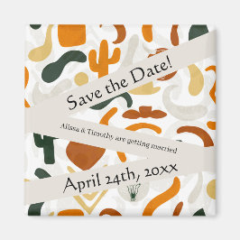 Boho-Western-Wüstenkuchen-Kaktus Save the Date Magnet