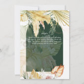 BOHO Wheat Pampas Grass Wedding Einladung (Rückseite)