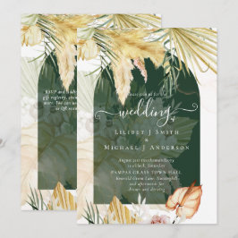 BOHO Wheat Pampas Grass Wedding Einladung