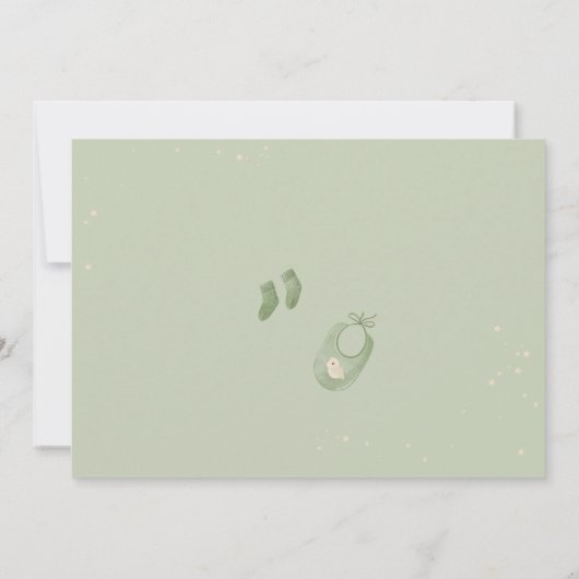 Boho Whimsical Baby Clothes Ankündigung (Rückseite)