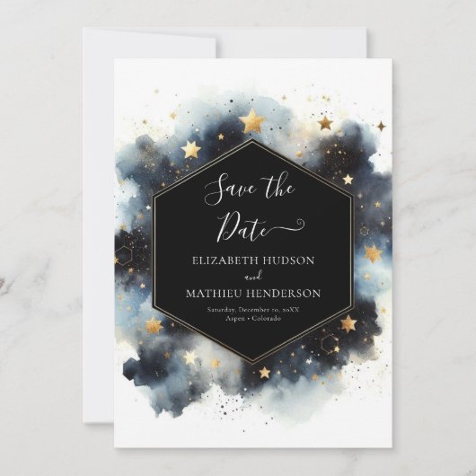 Boho Whimsical Celestial Wedding Save The Date (Vorderseite)