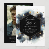 Boho Whimsical Celestial Wedding Save The Date (Vorne/Hinten)