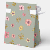 Boho Whimsical Floral Baby Dusche Niedliche Blume Geschenkschachtel (Rückseite)