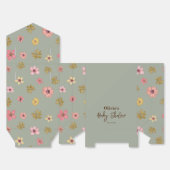 Boho Whimsical Floral Baby Dusche Niedliche Blume Geschenkschachtel (Ungefaltet)