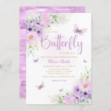 Boho Whimsical Floral Butterfly Girl Babydusche