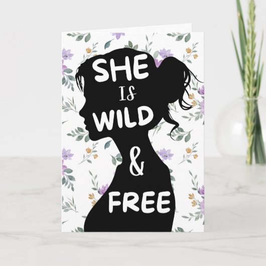 Boho Whimsical Greeting Card Karte (Vorderseite)