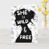 Boho Whimsical Greeting Card Karte (Gelbe Blume)