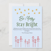 Boho Whimsical Minimalistisch Weihnachtskarte Feiertagskarte (Vorderseite)
