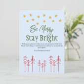Boho Whimsical Minimalistisch Weihnachtskarte Feiertagskarte (Stehend Vorderseite)