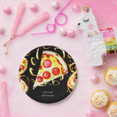 Boho Whimsical Pizza Birthday Pappteller (Party)