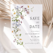 Boho Whimsical Wildblume Save the Date Einladung