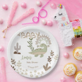 Boho whimsisical Dinosaurier oh Babydusche Pappteller (Party)