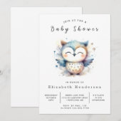 Boho Whimsy Owl Babydusche Einladung (Vorne/Hinten)