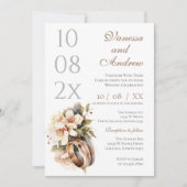 Boho Whit Ring Hochzeitseinladung Einladung (Vorderseite)