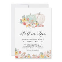 Boho White and Blue Pumpkin Fall Brautparty