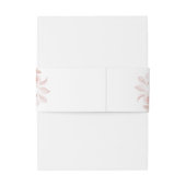 Boho White and Pink Roses Wedding Einladungsbanderole (Rückseitenbeispiel)