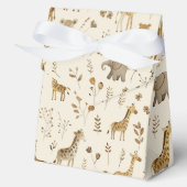 Boho White Beige Jungle Animals Geschenkschachtel (Vorderseite)