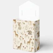Boho White Beige Jungle Animals Geschenkschachtel (Offen)