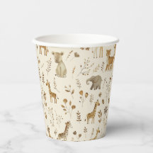 Boho White Beige Jungle Animals