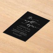 Boho White Black Night Before Probe Dinner Acryleinladungen (Ablage )