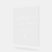 Boho White Clear Memorial wünscht, Sie wären hier Acrylschild (Winkel)