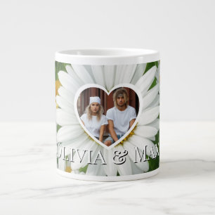Boho White Daisies Template Jumbo-Tasse