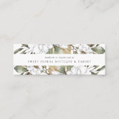 Boho White Floral Bridal Registry Beilagen Karten (Vorderseite)