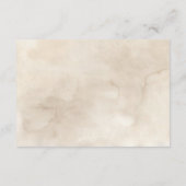 Boho White Floral & Greenerity Hochzeitsempfang Begleitkarte (Rückseite)