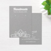 Boho White Mandala Rustic Gray Earring Display (Schreibtisch)