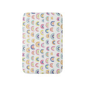 Boho White Multi Rainbow Badematte (Vorderseite Vertikal)
