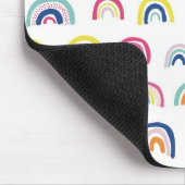 Boho White Multi Rainbow Mousepad (Ecke)
