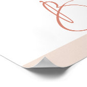 Boho White Orchards Palm Brautparty Willkommen Poster (Ecke)