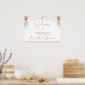 Boho White Orchards Palm Brautparty Willkommen Poster (Küche)